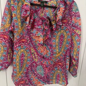 Ralph Lauren Colorful Paisley Women's Top.Looks like new